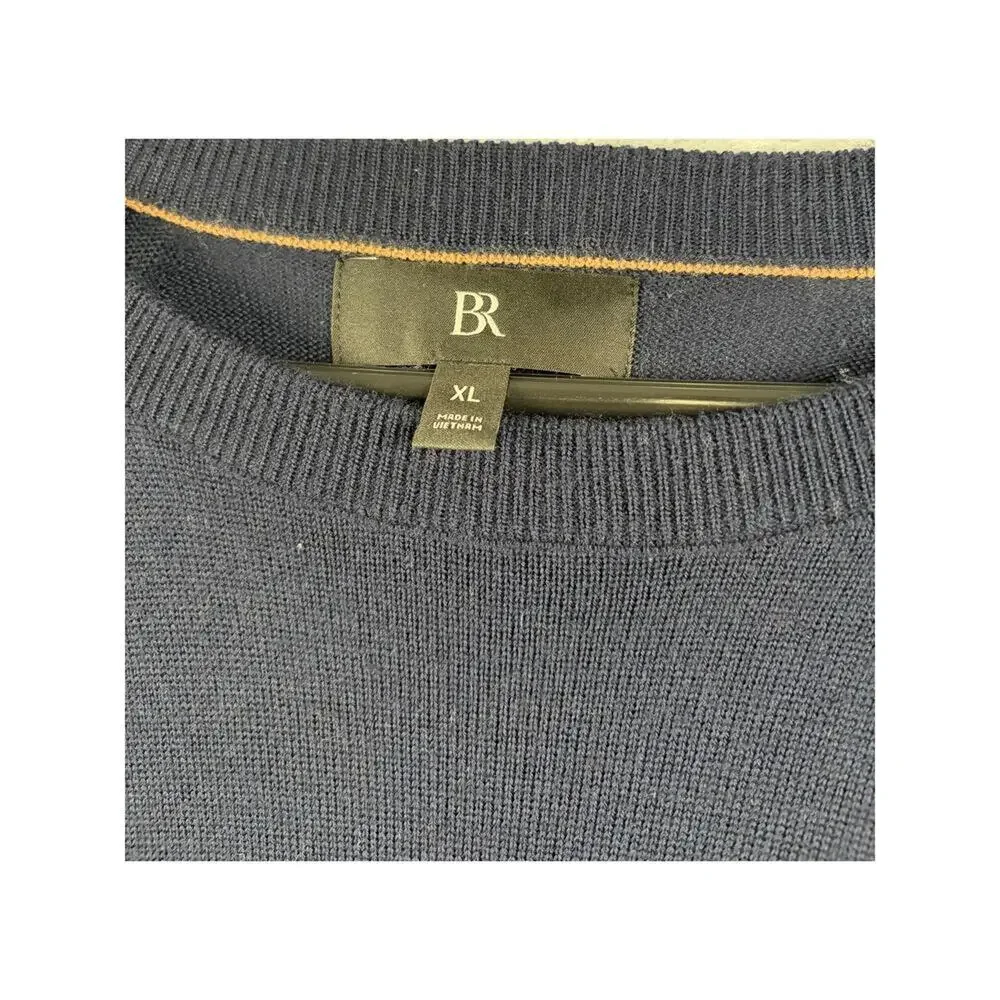 Banana Republic Italian Merino Wool Navy Crew Neck Sweater – Size XL